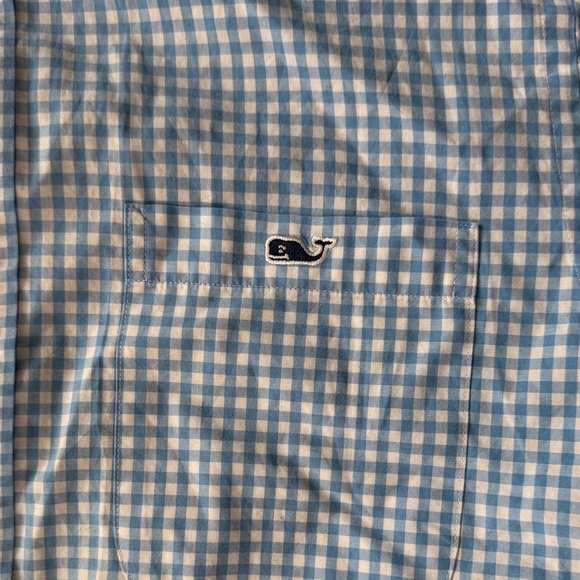 Vineyard Vines Light Blue Gingham Men's Shirt XS - Picture 3 of 3